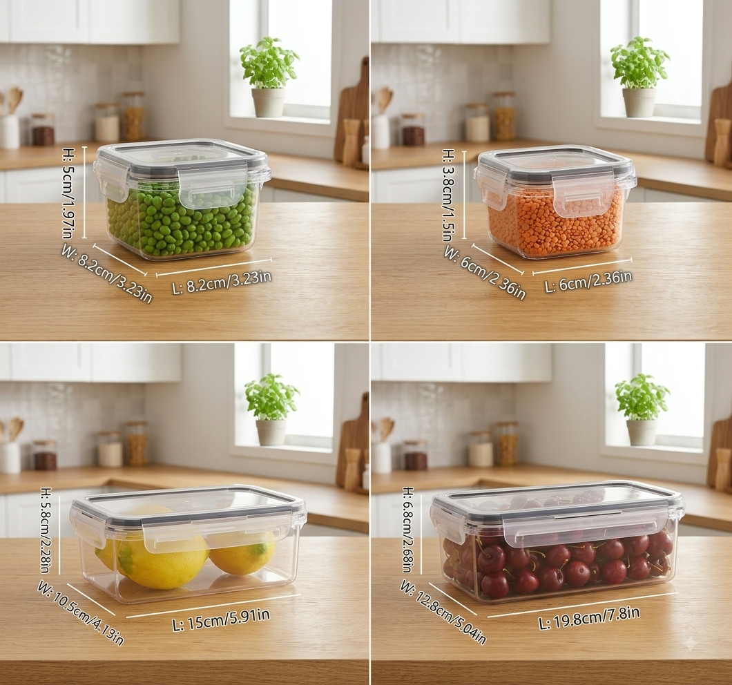 FreshNest 4-Piece Food Storage Container Set styled in a setting
