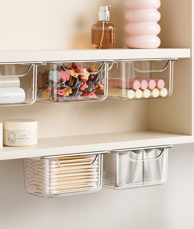 LuxeNest Suspended Pull-Out Storage Box styled in a setting