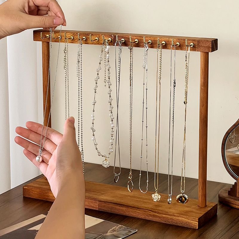ShineNest Wooden Necklace Organizer styled in a setting