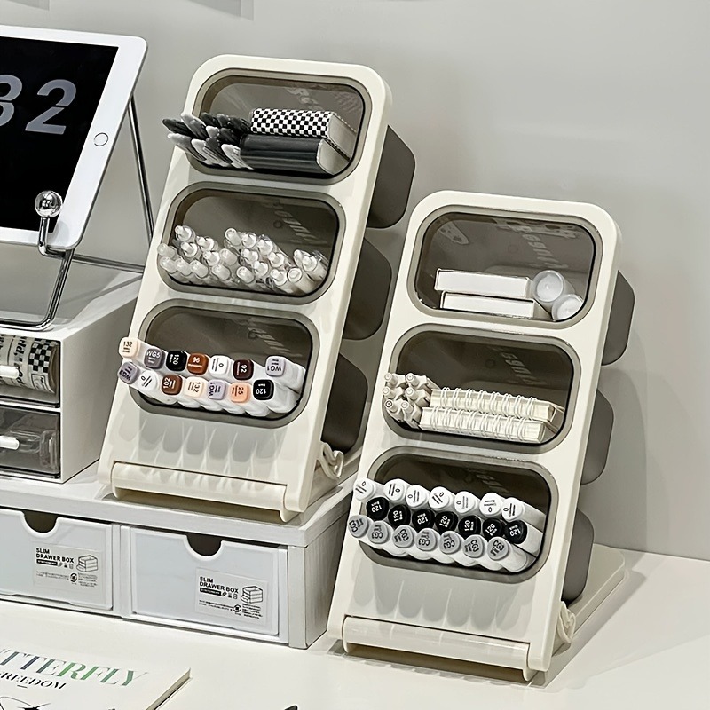 DeskNest Slant Organizer styled in a setting
