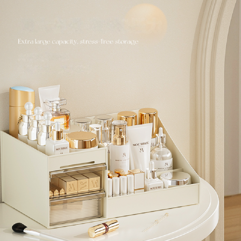 GlowNest Makeup Drawer Organiser styled in a setting