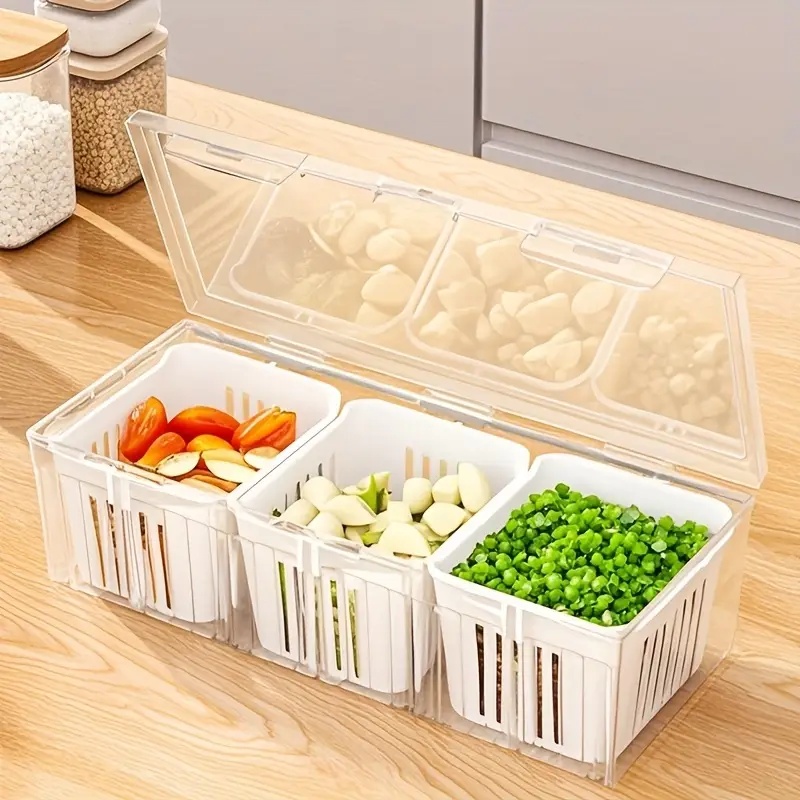 FreshNest Fridge Organizer styled in a setting