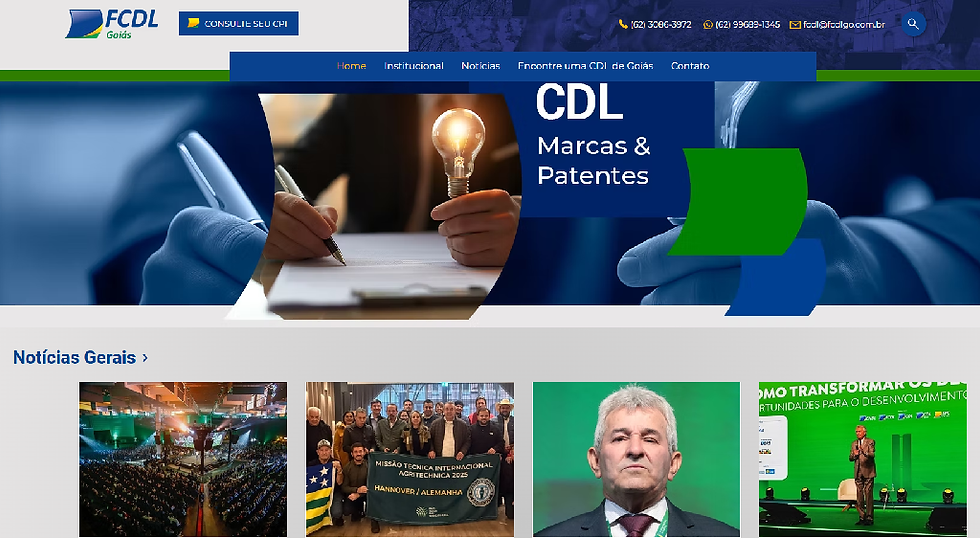 Apesar de estar totalmente remodelado, o site da Federação segue com o endereço fcdlgo.com.br - Imagem: Divulgação