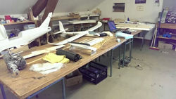 Le hangar...