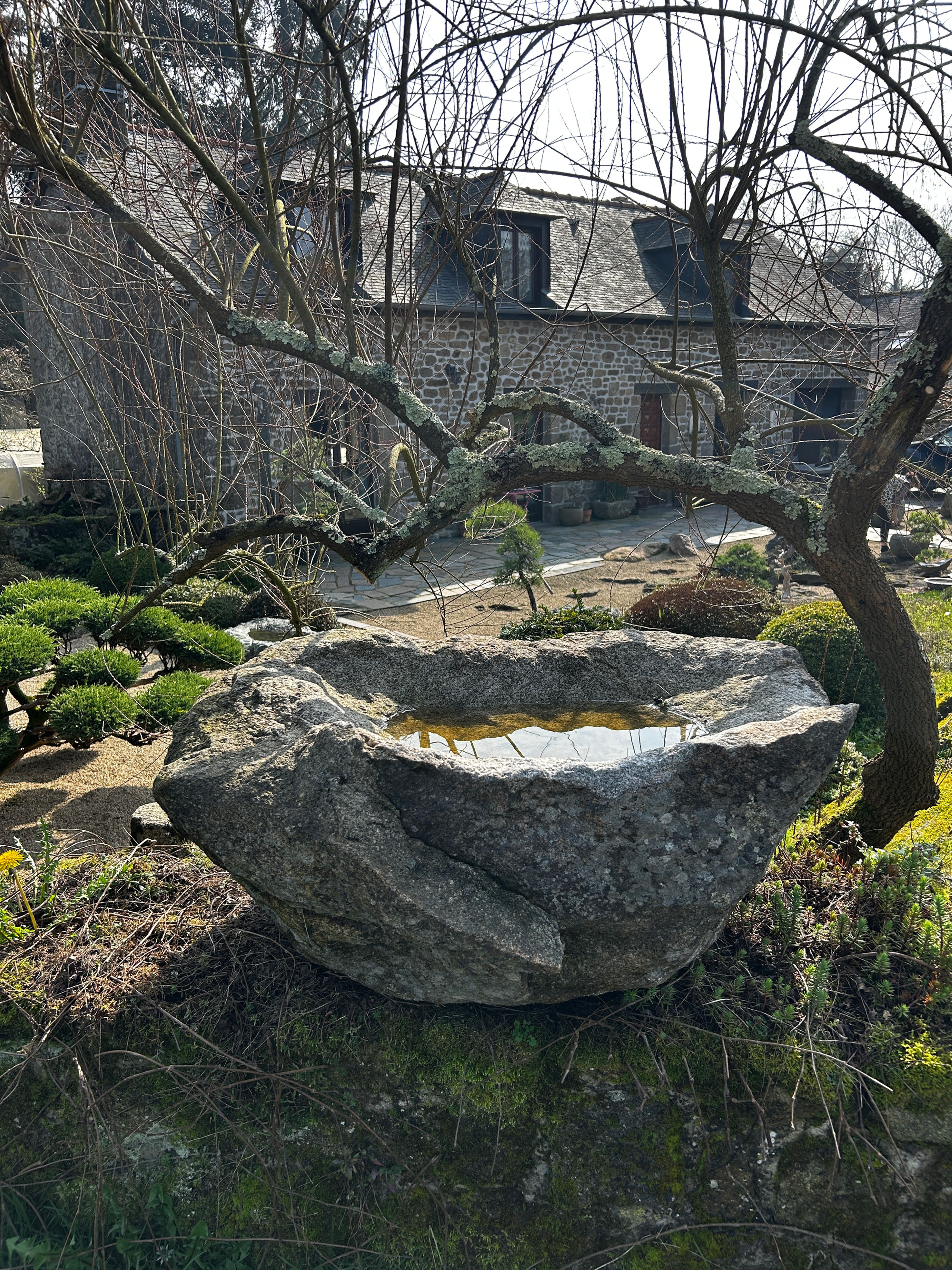 bassin en granit ancien