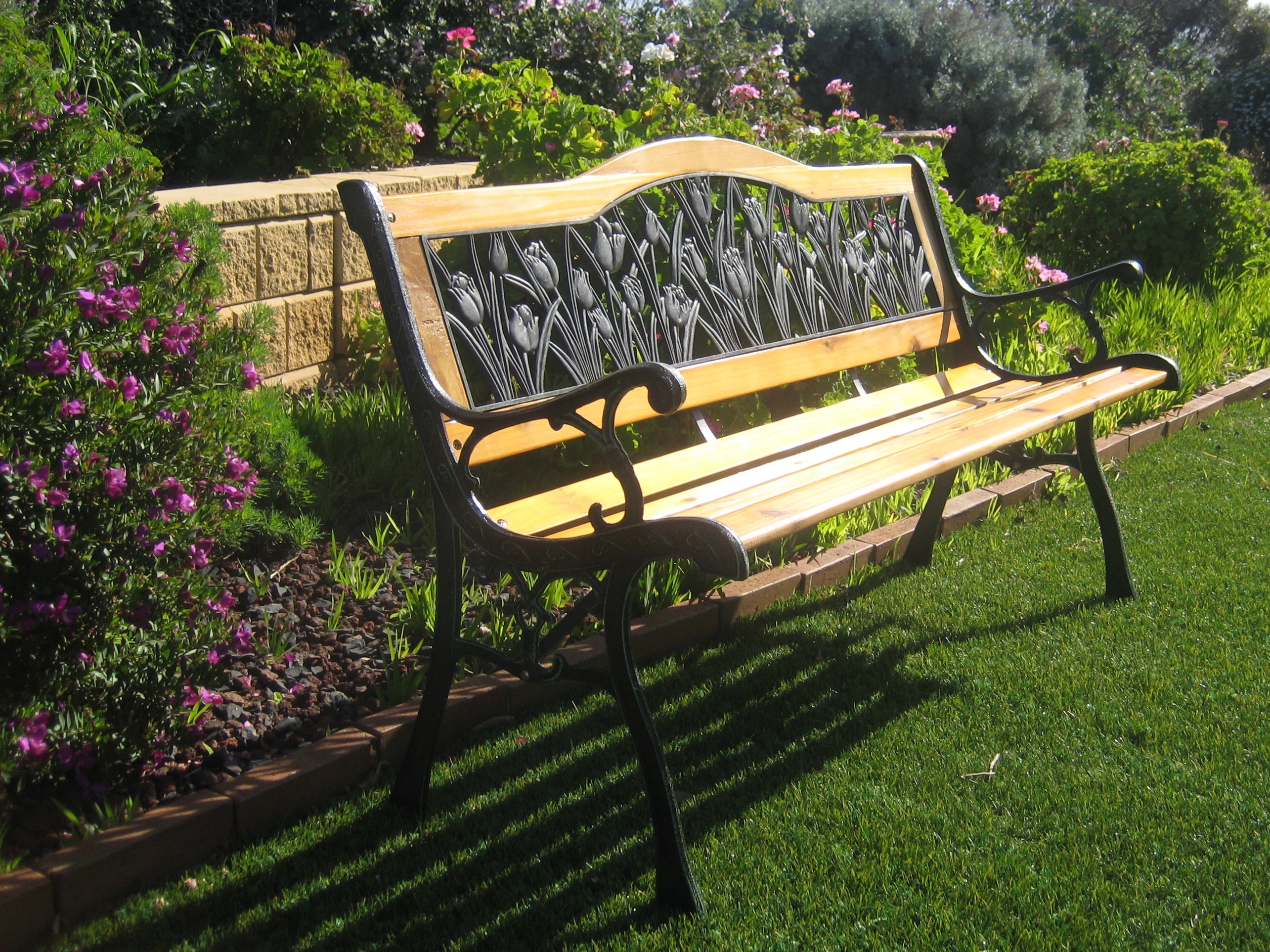Garden bench donated by Bill Beale