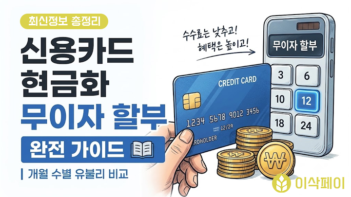 신용카드 현금화 무이자 할부 활용 가이드