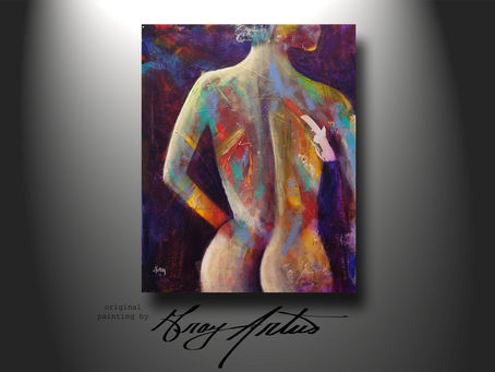 Daily Painting Day 53 | Expressionistic Style Nude Female Form