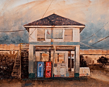 Godwins on Topsail Island, NC oil painting by artist Gray Artus