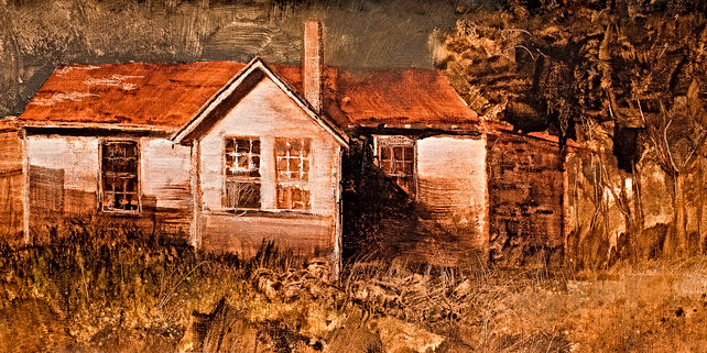 House in the Country oil painting by Gray Artus, Asheville NC artist