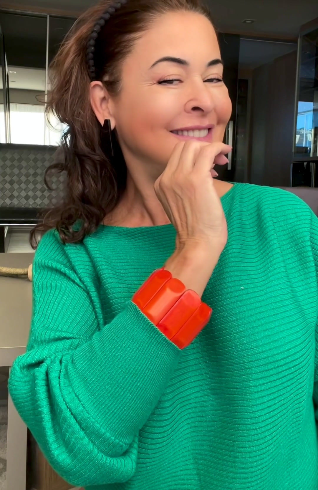 Pulseira retângulos laranja