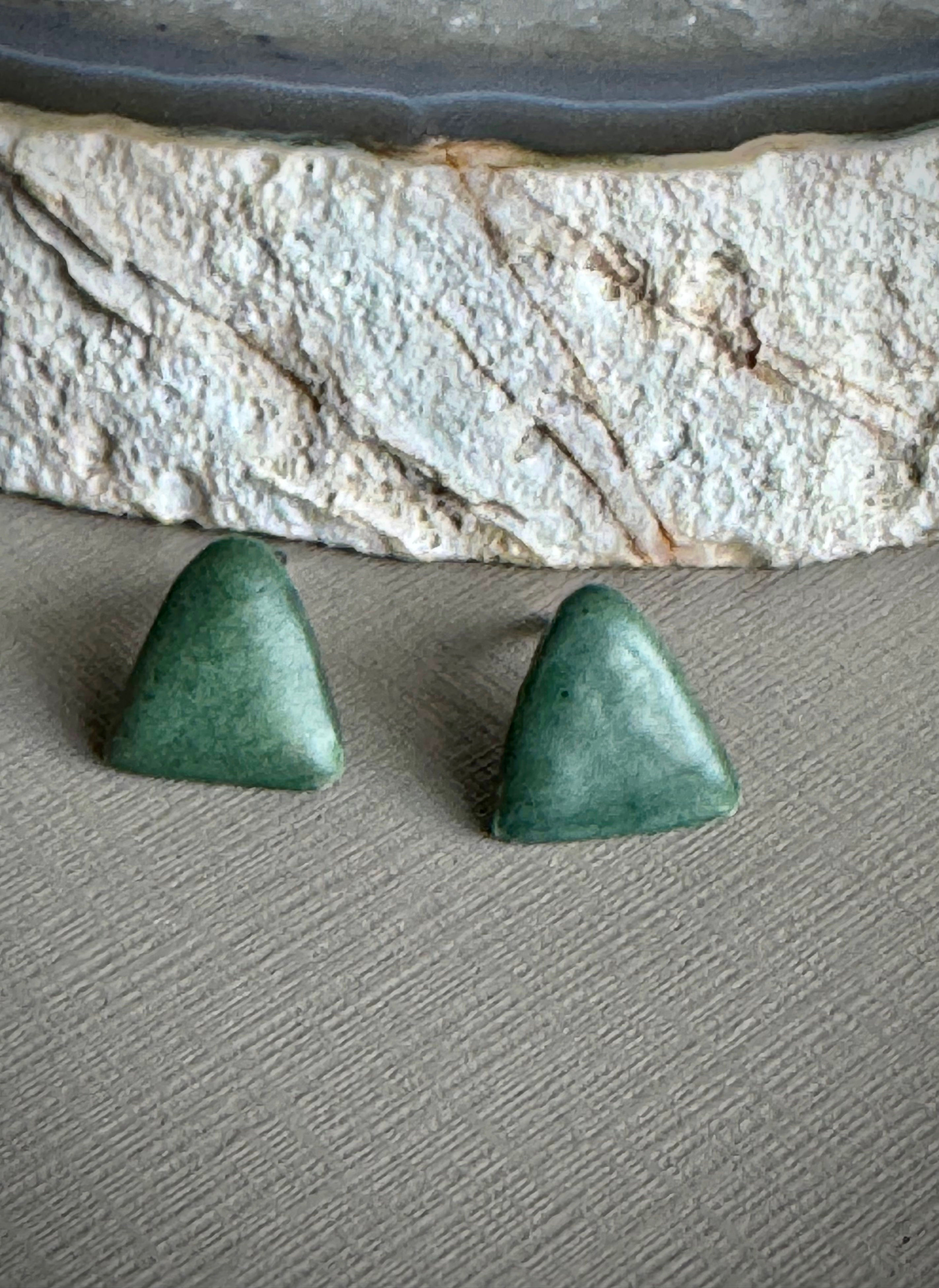 Brincos verde triangulo P.