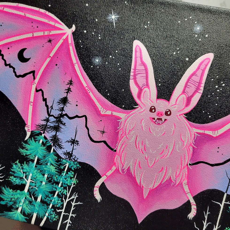 Thumbnail: Neon Batty Painting