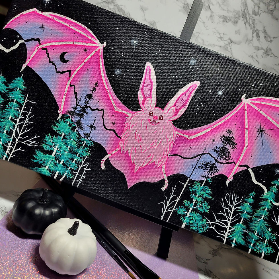 Thumbnail: Neon Batty Painting