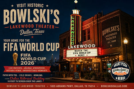 Historic Dallas Theater now a Bowling Alley Bar and Restaurant