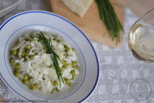 Risotto s hráškom a parmezánom