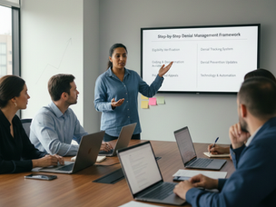 Healthcare billing team reviewing denial management steps to reduce claim denials and improve revenue cycle performance