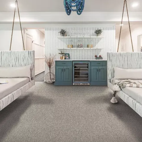 light gray carpet high traffic installed in a living room of a Florida home near Miami