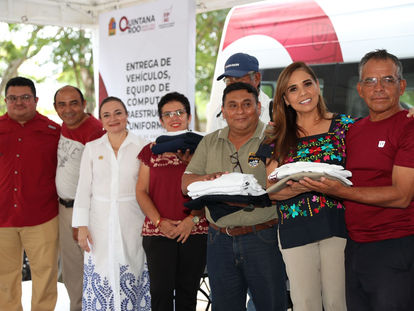 Mara Lezama entrega equipo, uniformes, vehículos e infraestructura a la FPMC
