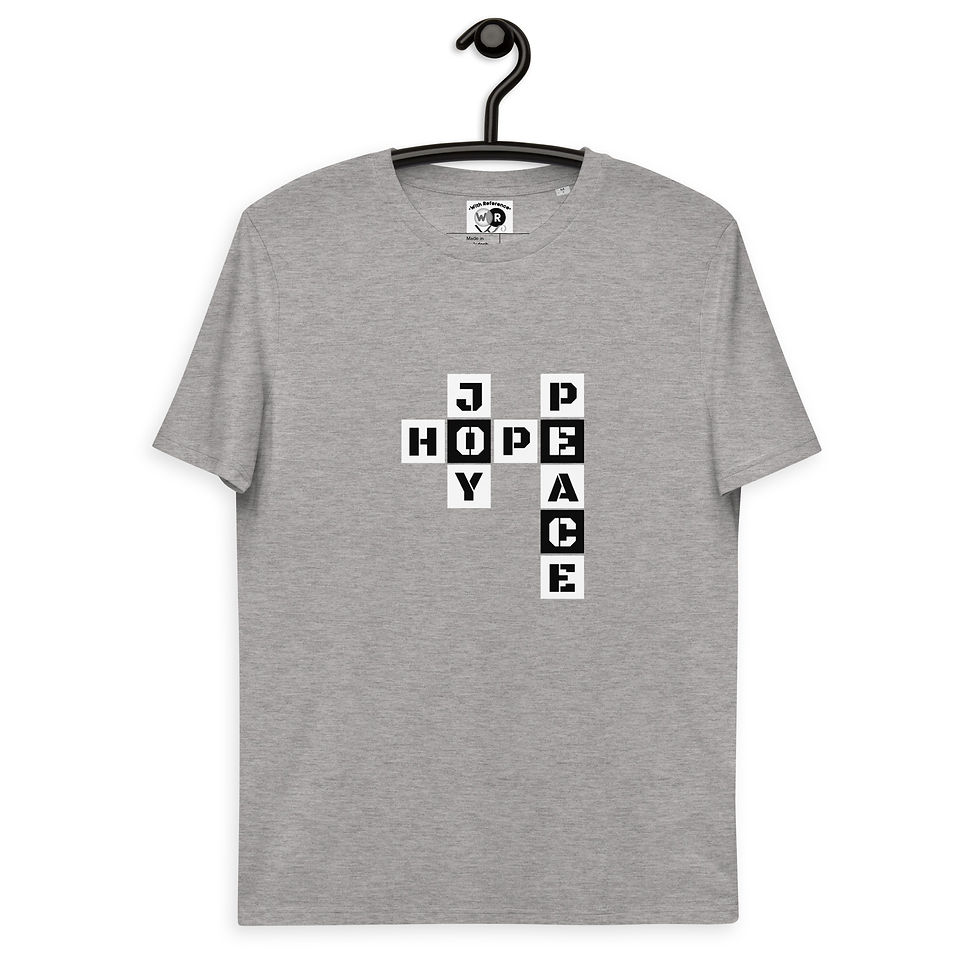 Thumbnail: Peace, Joy, Hope Unisex Organic Cotton T-Shirt