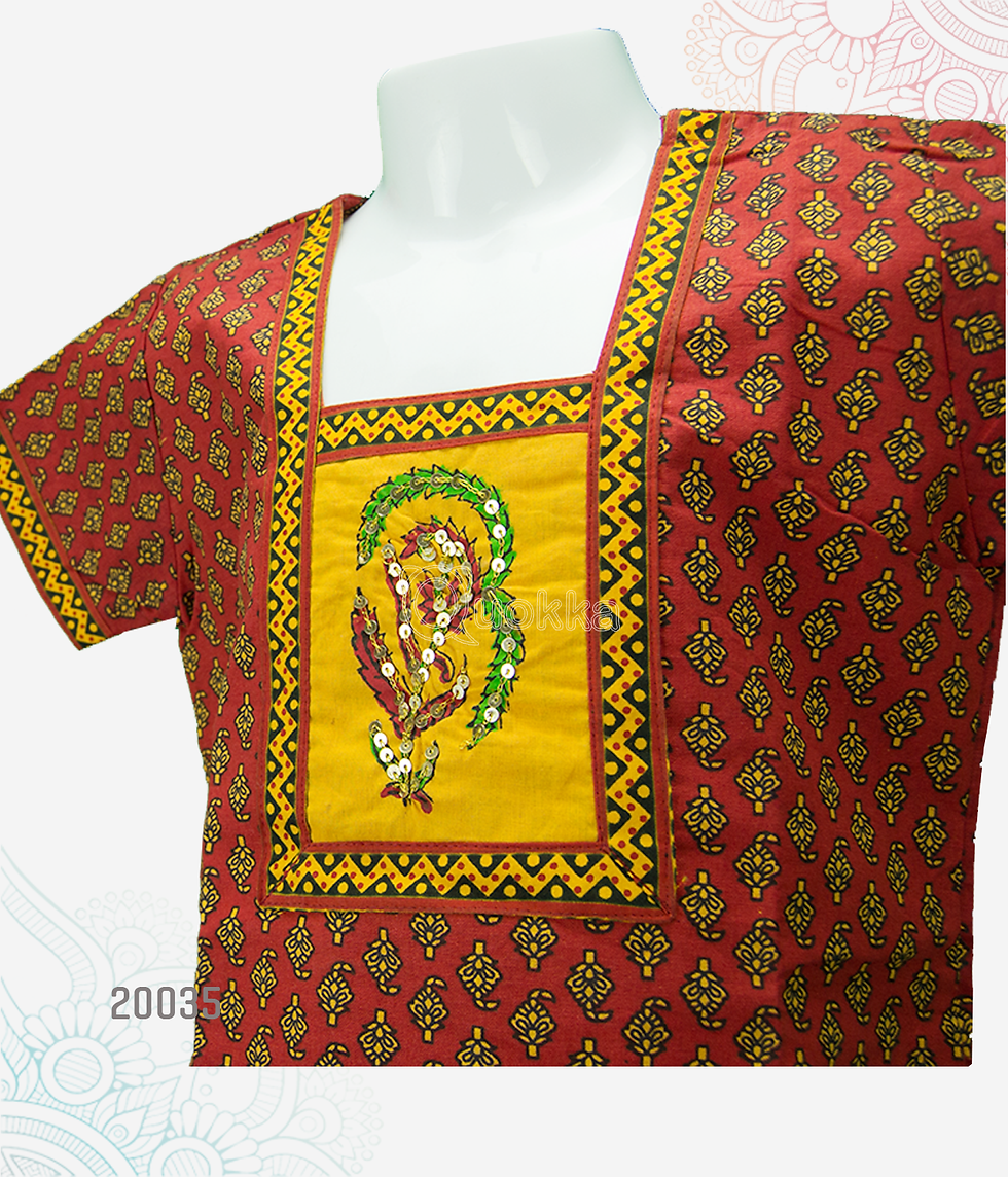 Thumbnail: Rajasthani Cotton Salwar Suit - LI - 20035