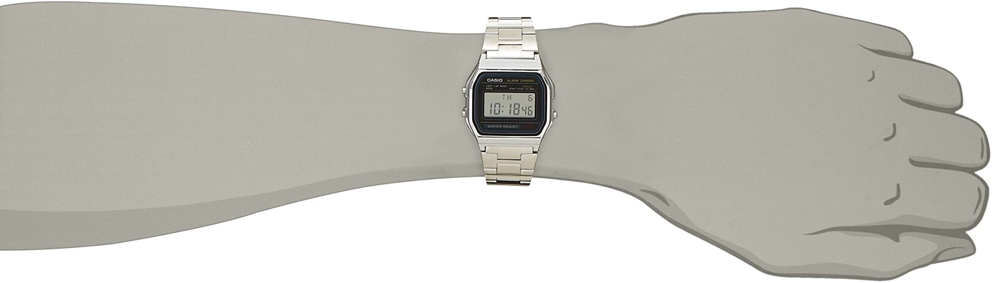 Orologio Originale Casio A158WA-1 Acciaio Crono Luce Sveglia Vintage |  Bazar da Mario