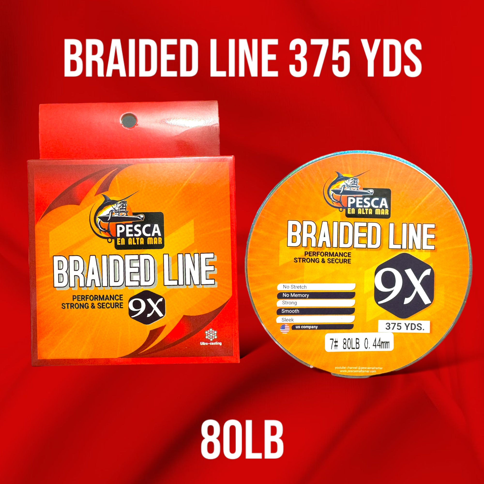 Braided Line  80LB   375YDS   9x Strong 