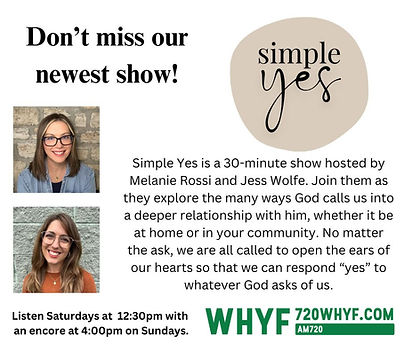 Simple Yes is a 30-minute show hosted by Melanie Rossi and Jess Wolfe. Join them as they e