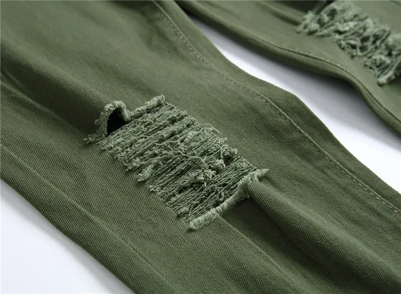 الصورة المصغرة: Men’s Ripped Straight-Leg Denim Jeans – Stylish & Comfortable Fit