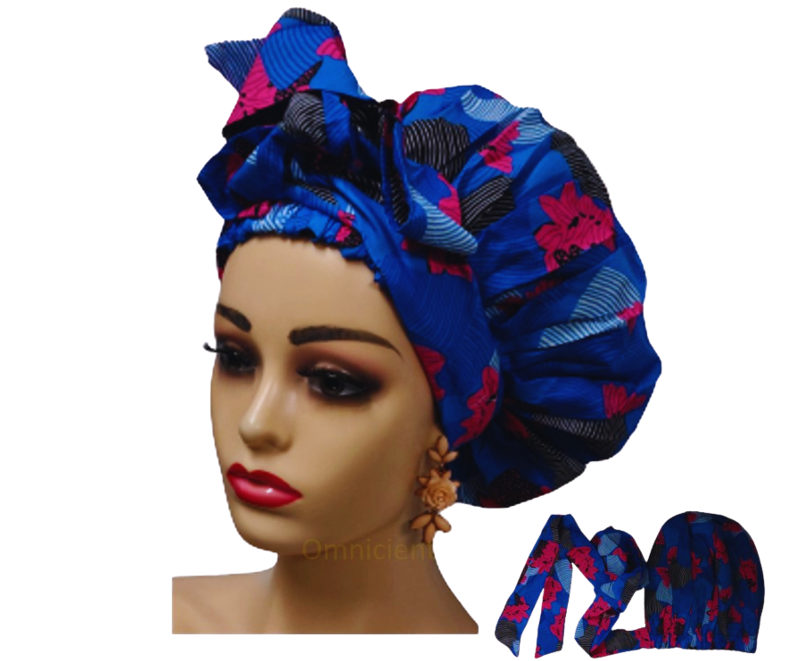 الصورة المصغرة: Breathable Double-Layered Satin Bonnet With Long Ties