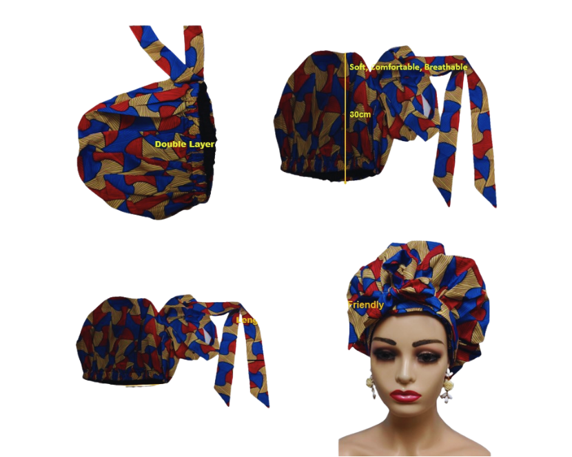 Thumbnail: Breathable Double-Layered Satin Bonnet With Long Ties