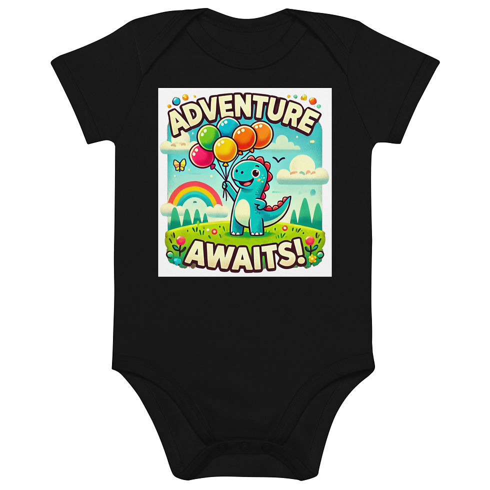 الصورة المصغرة: Organic Cotton Baby Bodysuit  | Adventure Awaits in Comfort