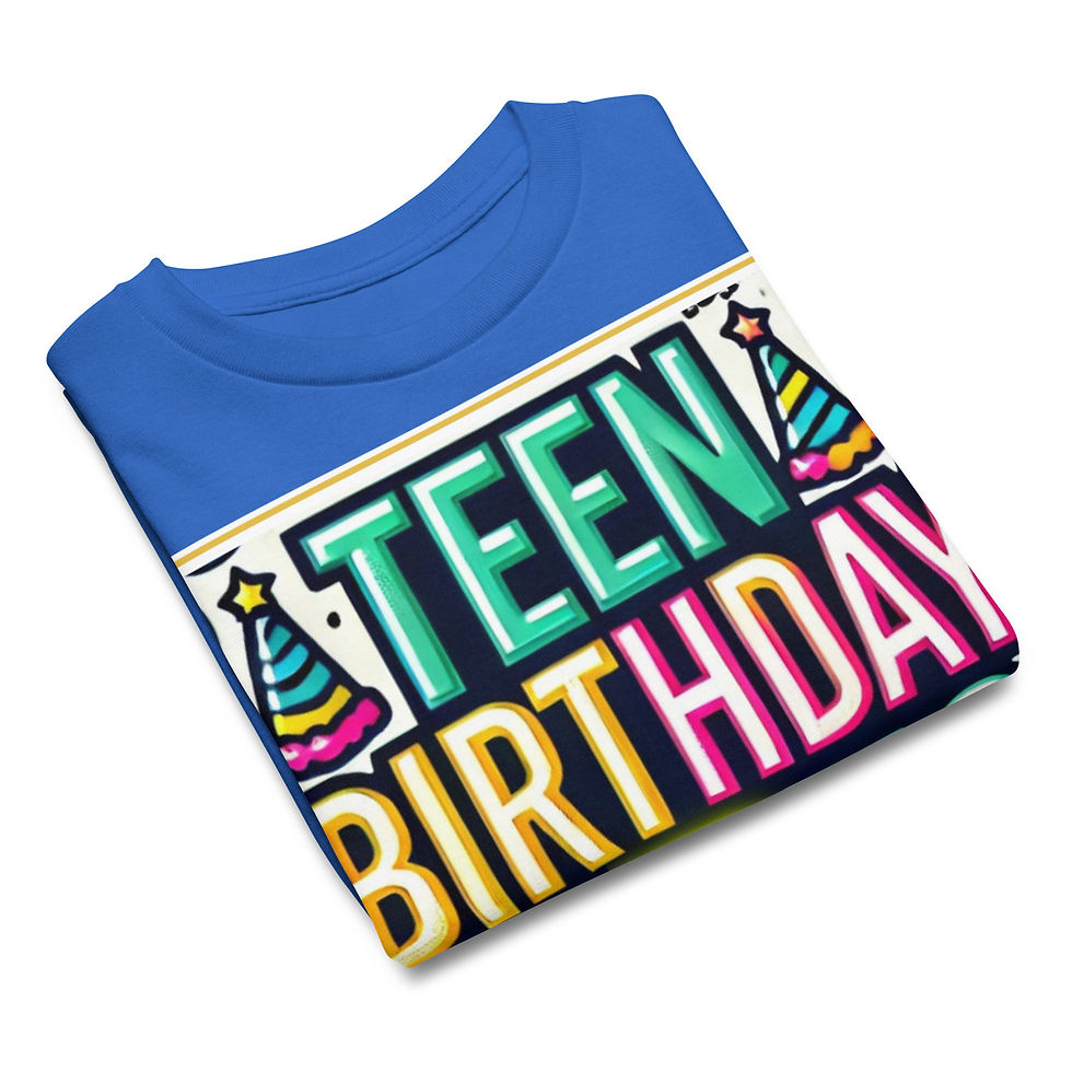 Thumbnail: Youth Classic Tee – "Teen Birthday Vibes" In Style