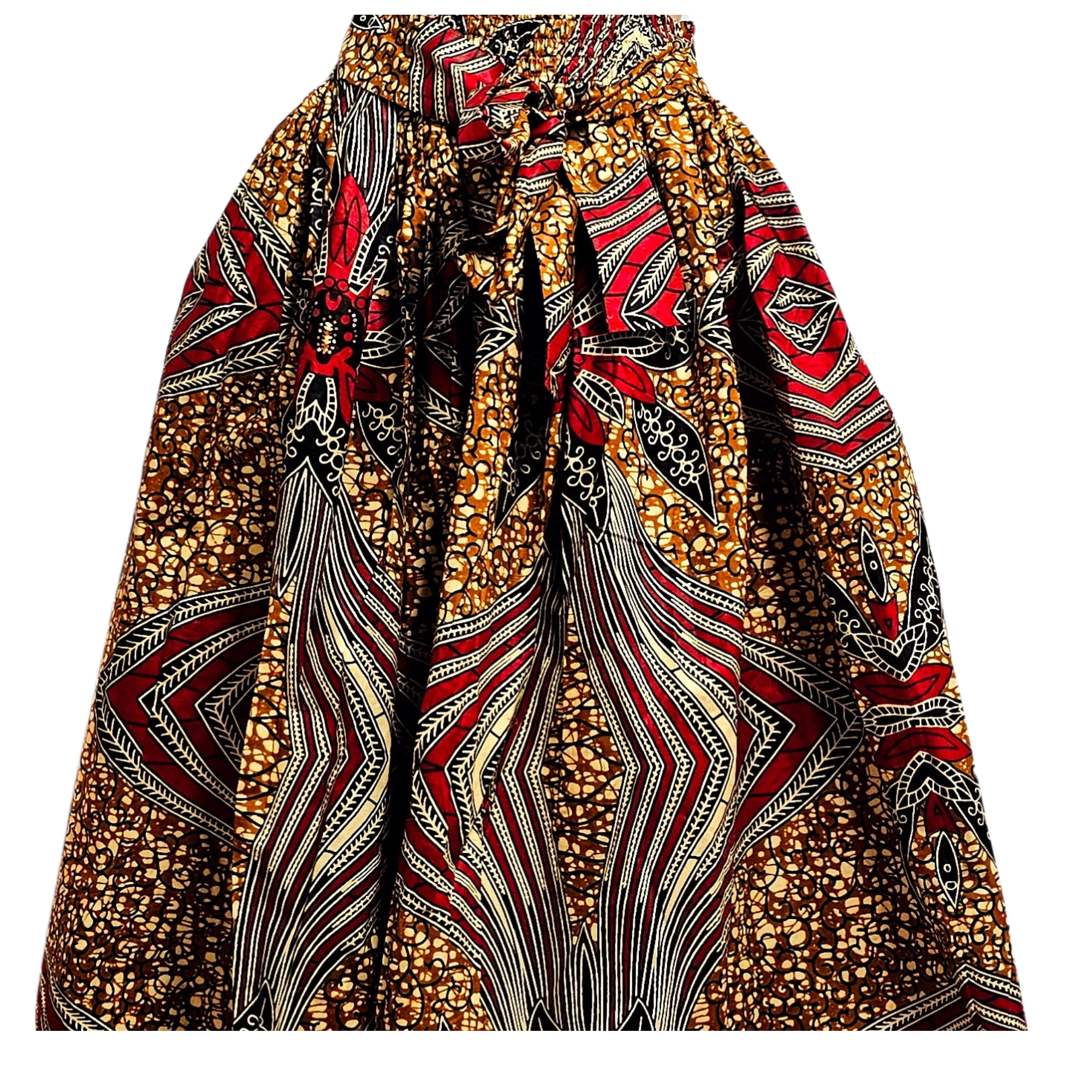 Vibrant African Print Maxi Skirt