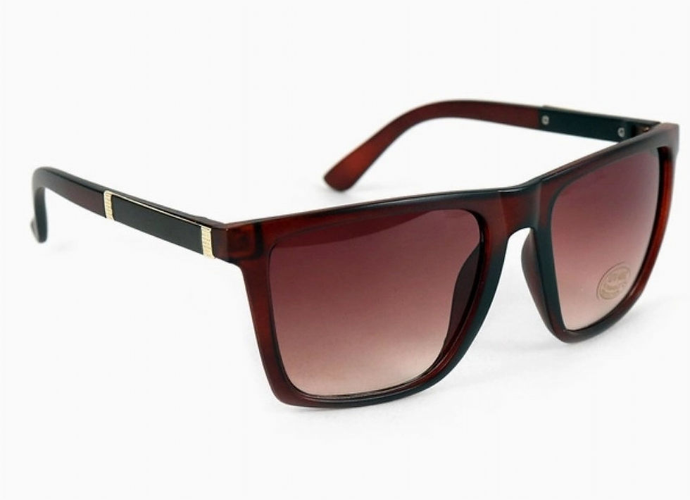 Miniatura: Brown Rectangular Sunglasses with UV400 Protection