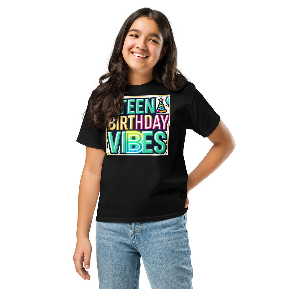 縮圖：Youth Classic Tee – "Teen Birthday Vibes" In Style