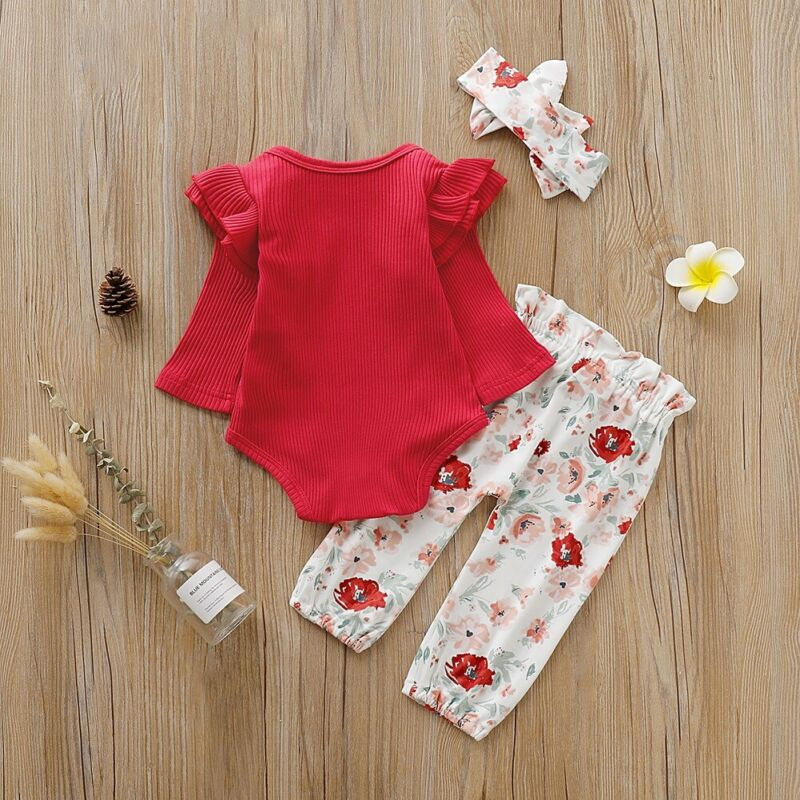 Miniaturbild: 3-Piece Baby Girls' Clothing Set – Cozy Knit Cotton