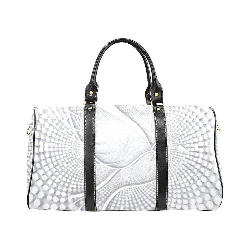 الصورة المصغرة: Travel Bag, Leather Carry on Large Luggage Bag, White Dove