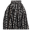 Thumbnail: Vibrant & Unique Black And White Symbol High Waist Skirt - One Size Fits Most