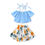 Miniatura: Little Girls' Floral Skirt and Straps Clothing Set – Fashionable & Fun