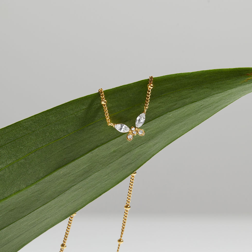 الصورة المصغرة: Butterfly Necklace For Women, Butterfly Jewelry, Cubic Zirconia