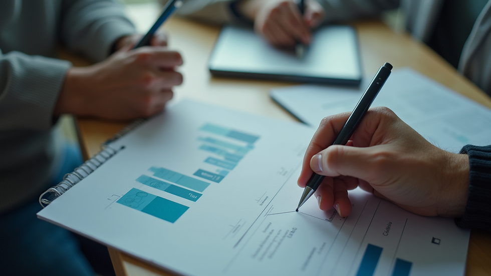 High angle view of a series of communication tools for outreach