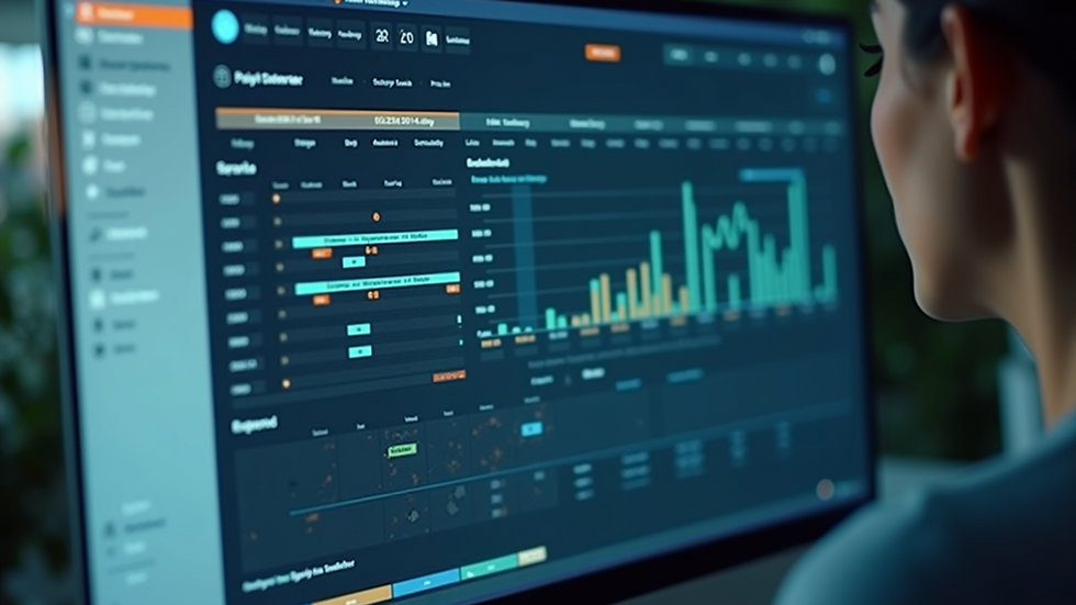 Close-up view of a scheduling dashboard interface