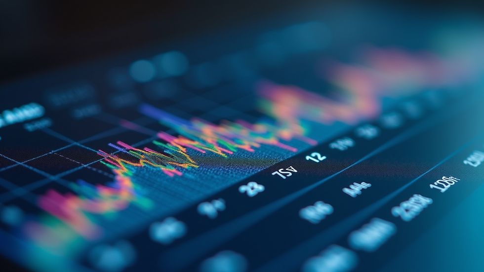 Close-up view of a data visualization chart