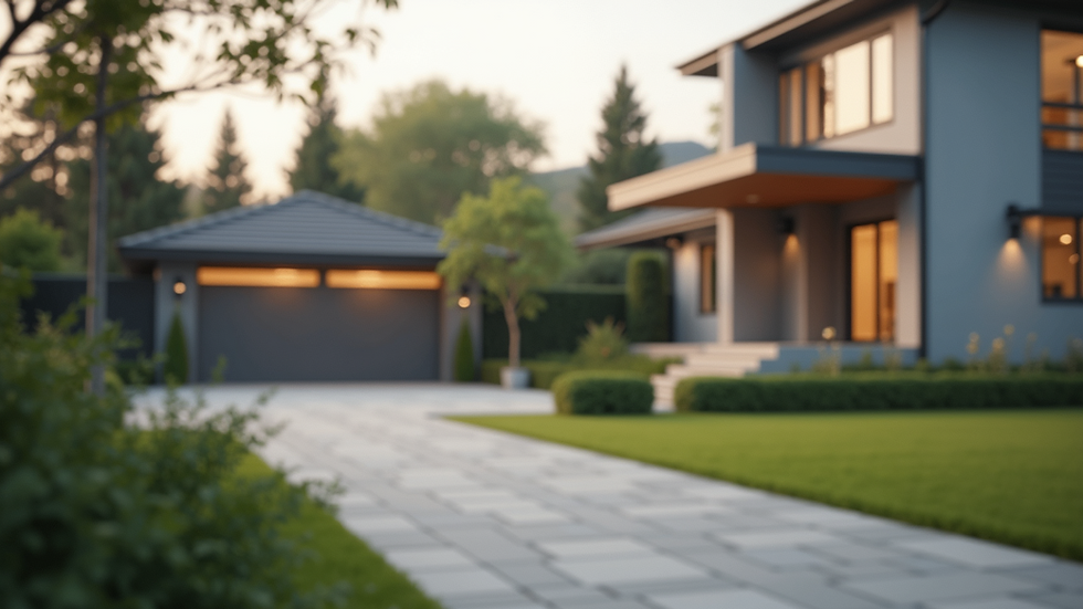 Close-up view of modern residential home exterior
