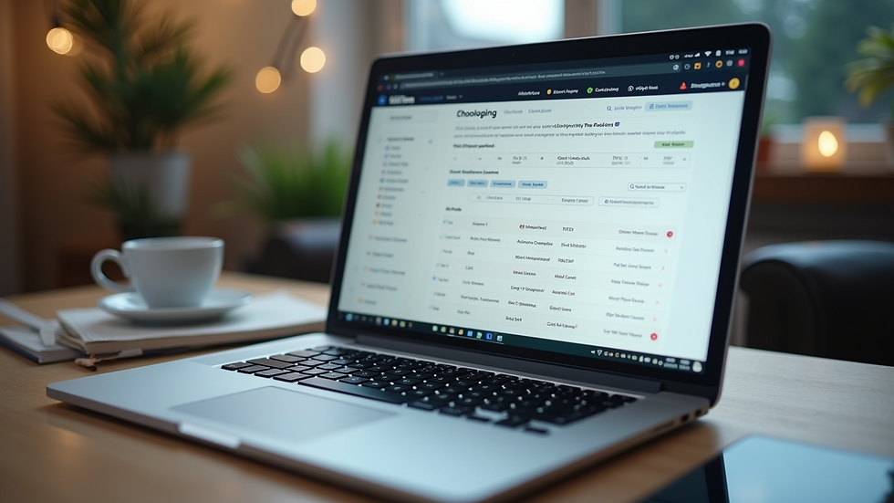 Close-up view of a modern online booking interface on a laptop