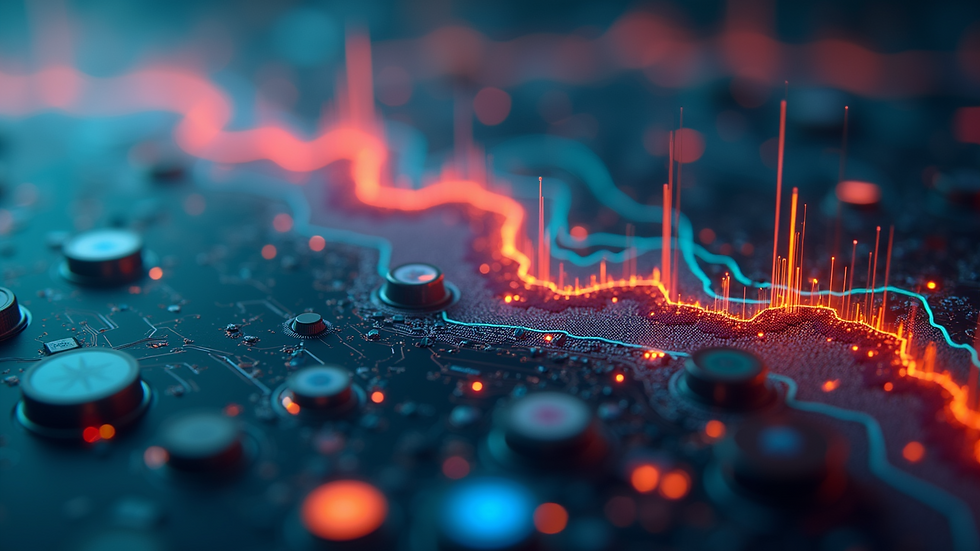 High angle view of colorful data visualization tools