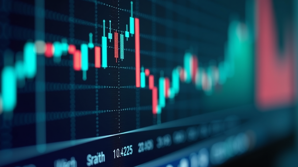 Close-up view of a digital dashboard showcasing financial data