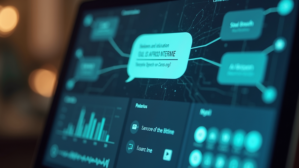 Close-up view of a conversational AI interface in action