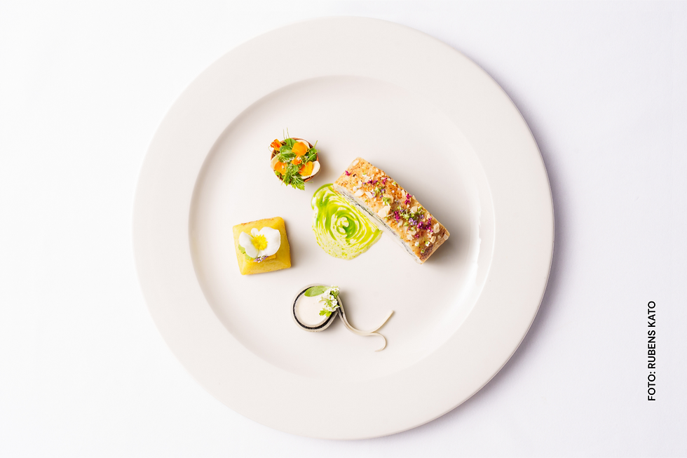 Prato apresentado por Vinícius Pires na etapa nacional do Bocuse D'or Brasil 2026